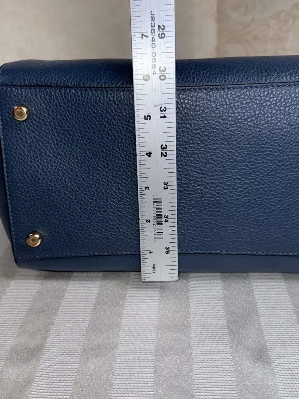 COACH Kleo Carryall C5689 Denim Blue Leather Suede Large Bag *NO Shoulder Strap - Picture 12 of 16